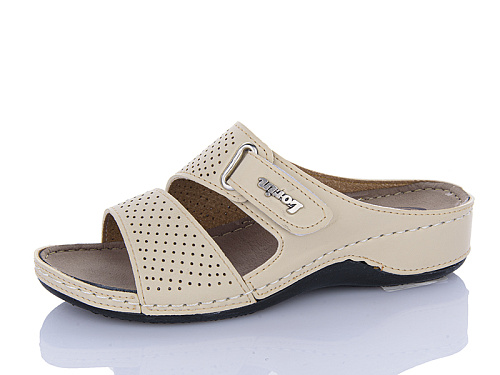 Шлепанцы Sali One 416 бежевий в магазине Фонтан Обуви