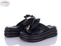 Шлепанцы Ailaifa 7010 all black в магазине Фонтан Обуви
