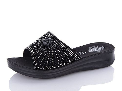 Шлепанцы Sali One 676 чорний в магазине Фонтан Обуви