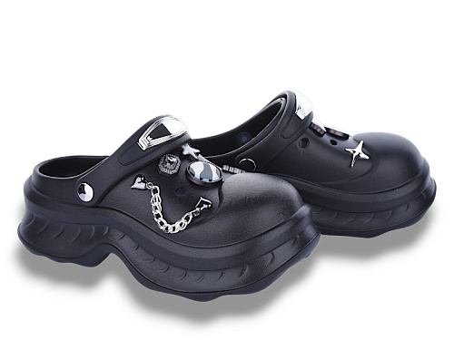 Кроксы Красиво Ян T678 black в магазине Фонтан Обуви