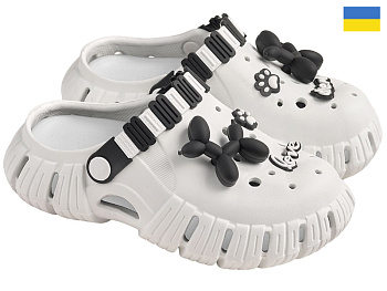 Кроксы Rai Shoes DS012 білий в магазине Фонтан Обуви
