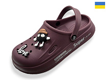 Кроксы Rai Shoes L108 марсала в магазине Фонтан Обуви