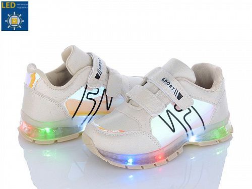 Кроссовки Fzd LB032-38 Beige LED в магазине Фонтан Обуви