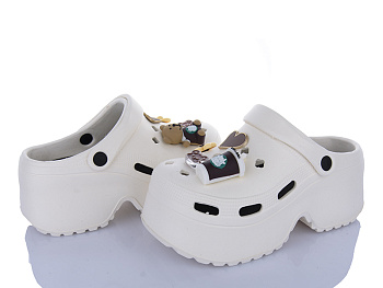 Кроксы Lion-Lu 8895 white в магазине Фонтан Обуви