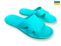 Шлепанцы Rai Shoes 22-10 бірюзовий в магазине Фонтан Обуви