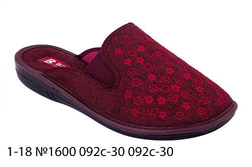 Тапочки женские 1-18 №1600 092 С-30 092 С-30 в магазине Фонтан Обуви