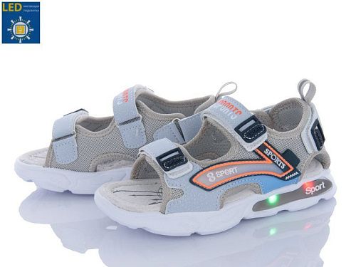 Босоножки Okshoes 7748-1 grey LED в магазине Фонтан Обуви