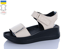 Босоножки Sali 1706-2 бежевий чор-п. в магазине Фонтан Обуви