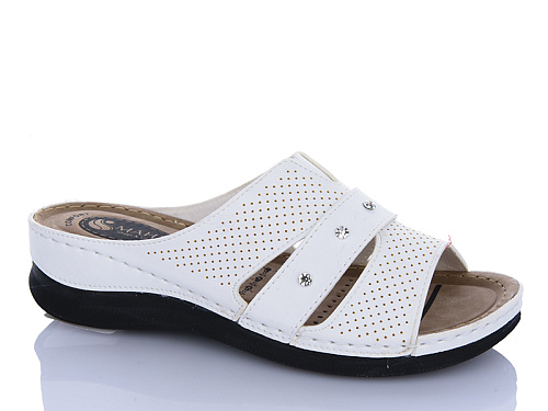 Шлепанцы Sali One 201-15 білий в магазине Фонтан Обуви