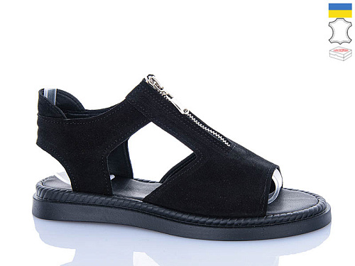 Босоножки Garti 05 чорний замш в магазине Фонтан Обуви