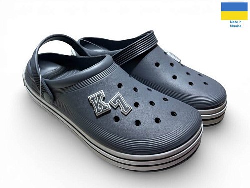 Кроксы Rai Shoes 601 сірий в магазине Фонтан Обуви