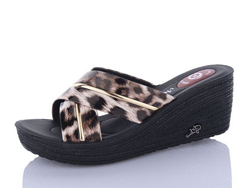 Шлепанцы Sali One 102 лео-бежевий в магазине Фонтан Обуви