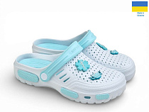 Кроксы Rai Shoes СД48 білий в магазине Фонтан Обуви