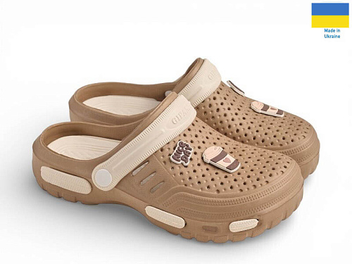 Кроксы Rai Shoes СД48 мокко в магазине Фонтан Обуви