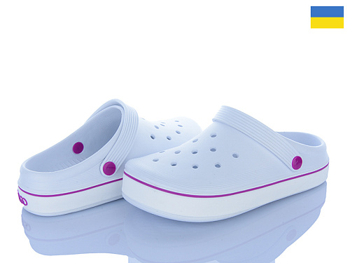 Кроксы Golden Lion 419 білий-ягідний в магазине Фонтан Обуви