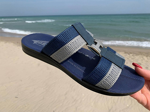 Шлепанцы Gurkem TRK 3004 blue-grey в магазине Фонтан Обуви