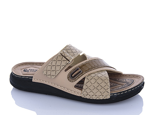 Шлепанцы Oskar 01-15 бежевий в магазине Фонтан Обуви