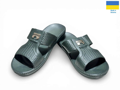 Шлепанцы Rai Shoes 137 хакі в магазине Фонтан Обуви