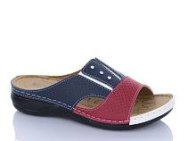 Шлепанцы Sali One 1009 синій-червоний в магазине Фонтан Обуви