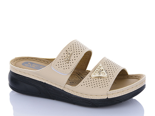 Шлепанцы Sali One 802 бежевий в магазине Фонтан Обуви