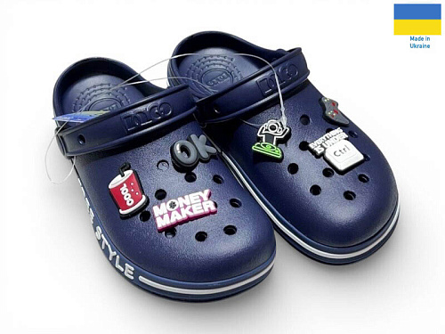 Кроксы Rai Shoes 329 синій в магазине Фонтан Обуви