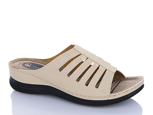 Шлепанцы Sali One 201-01 бежевий в магазине Фонтан Обуви