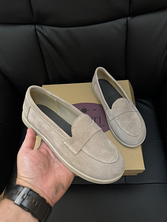 Туфли 408 беж замш в магазине Фонтан Обуви