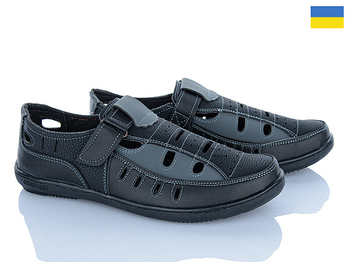 Туфли Paolla Л10 чорний-сірий в магазине Фонтан Обуви