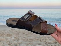 Шлепанцы Demur MKN6842T brown-camel в магазине Фонтан Обуви