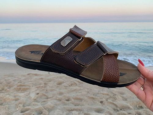 Шлепанцы Demur MKN6842T brown-camel в магазине Фонтан Обуви