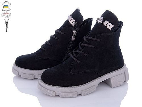 Ботинки Мрія 234 чорний замш в магазине Фонтан Обуви