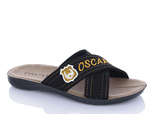 Шлепанцы Oskar 1064 чорний в магазине Фонтан Обуви