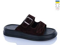 Шлепанцы Sali 10 шоколад з чор-п. в магазине Фонтан Обуви