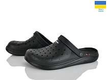 Кроксы Rai Shoes E232 чорний в магазине Фонтан Обуви