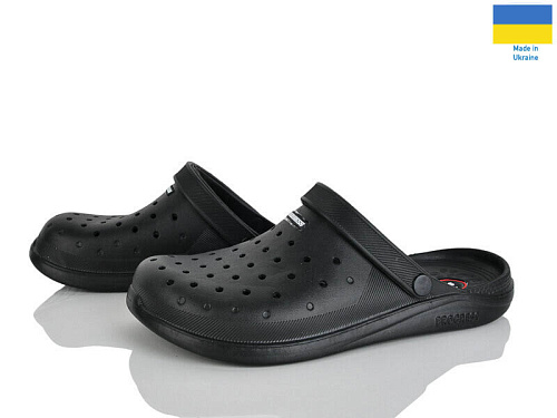 Кроксы Rai Shoes E232 чорний в магазине Фонтан Обуви