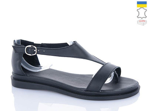 Босоножки Garti 922 чорний шкіра в магазине Фонтан Обуви