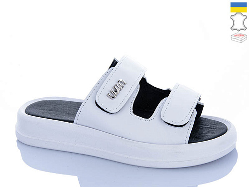 Шлепанцы Garti 14 білий шк. в магазине Фонтан Обуви