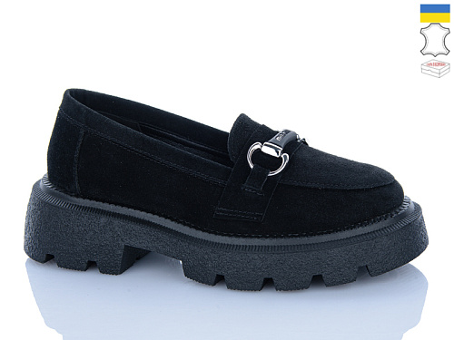 Туфли Garti 425 чорний замш в магазине Фонтан Обуви