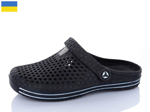 Кроксы Успіх Olimp P406 чорний в магазине Фонтан Обуви