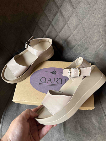 Босоножки 0179 беж шкіра в магазине Фонтан Обуви