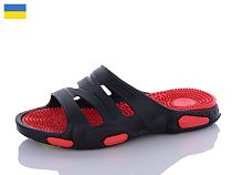 Шлепанцы M&L Alex13 Пляж чорний-червоний в магазине Фонтан Обуви