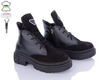 Ботинки Мрія 254 чорний комбин в магазине Фонтан Обуви
