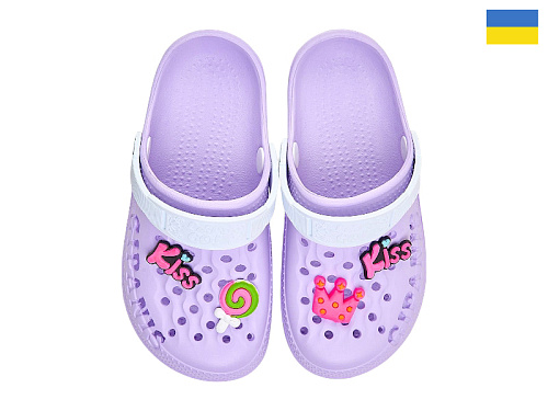 Кроксы Rai Shoes 009 бузковий в магазине Фонтан Обуви