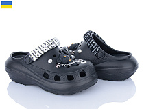 Кроксы Golden Lion 1410 чорний в магазине Фонтан Обуви