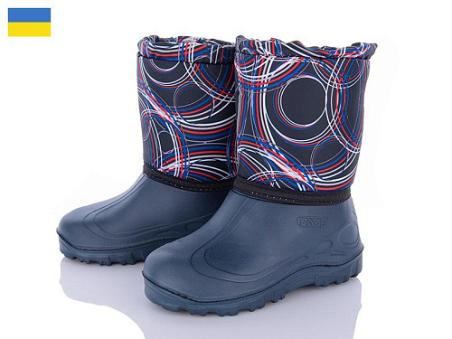 Сапоги Demur СПП Смужки чорний-синій-2025 в магазине Фонтан Обуви