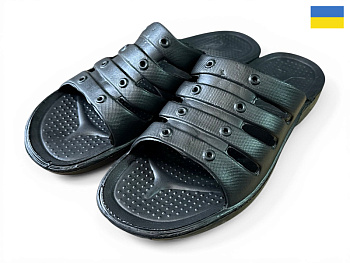 Шлепанцы Rai Shoes Еко чорний в магазине Фонтан Обуви