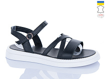 Босоножки Sali 1103 чорний к біл-п. в магазине Фонтан Обуви