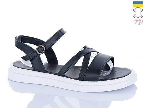 Босоножки Sali 1103 чорний к біл-п. в магазине Фонтан Обуви