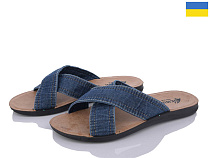 Шлепанцы Gurkem MD2026-006-1 синій батал в магазине Фонтан Обуви