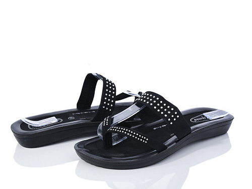 Шлепанцы Gurkem 2024-040 чорний в магазине Фонтан Обуви